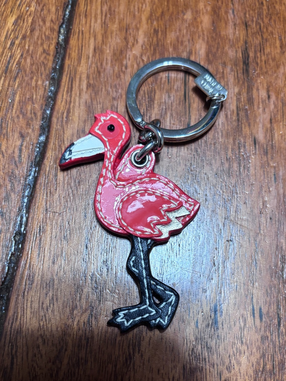 Coach red flamingo keychain